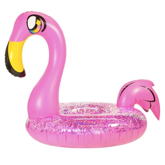 Pool Candy Inflatable Flamingo Pool Float Lounger Beach Toy 40" Diameter Pink - Picture 1 of 2